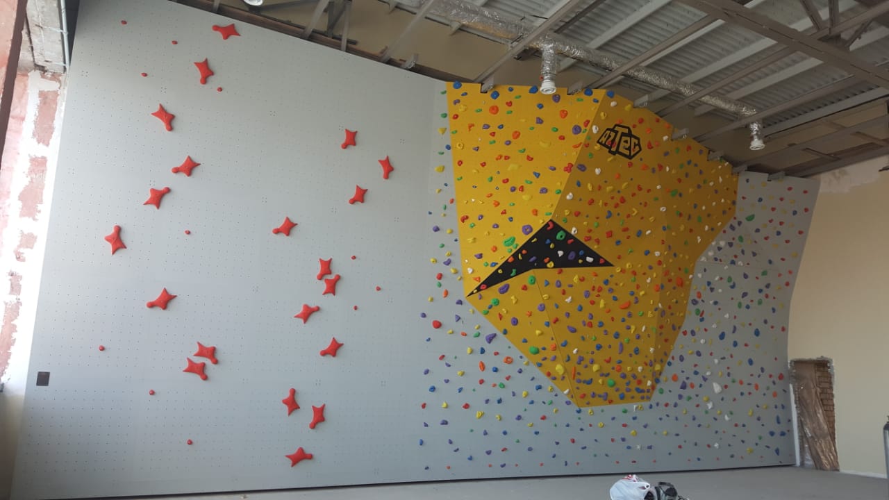 Climbing wall Aztec in the Palace of Labor