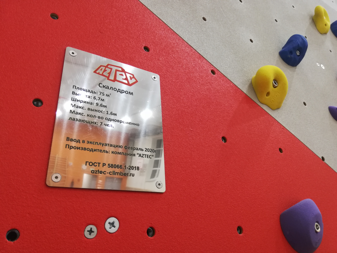 Climbing wall Aztec for liceum "Technopolis"